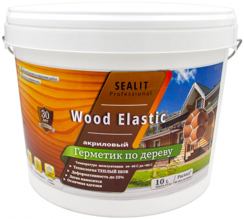 Приобрести ГЕРМЕТИК - Sealit Wood Elastic для работы с деревянными материалами 5 л в Калининграде, Калининградская область